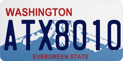 WA license plate ATX8010