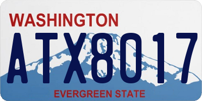 WA license plate ATX8017