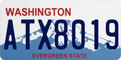 WA license plate ATX8019