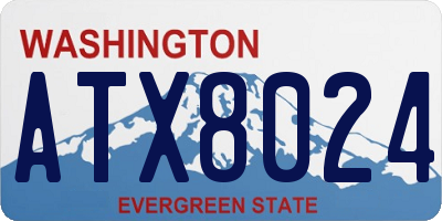 WA license plate ATX8024