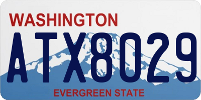 WA license plate ATX8029