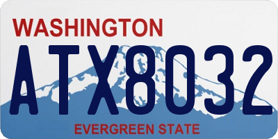 WA license plate ATX8032