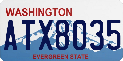 WA license plate ATX8035
