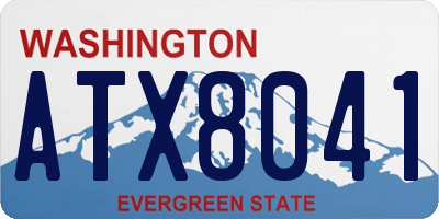 WA license plate ATX8041