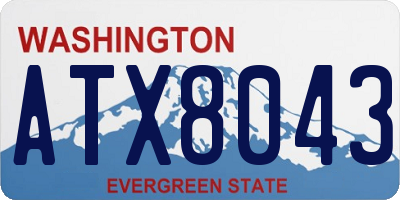 WA license plate ATX8043