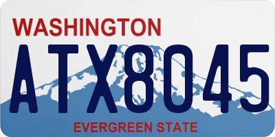 WA license plate ATX8045