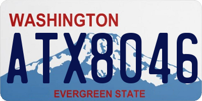 WA license plate ATX8046