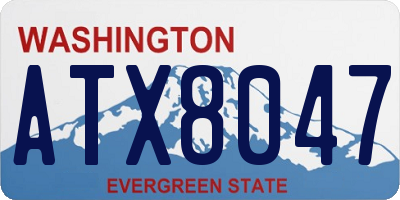 WA license plate ATX8047