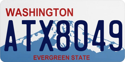 WA license plate ATX8049