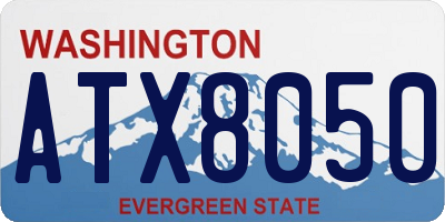 WA license plate ATX8050
