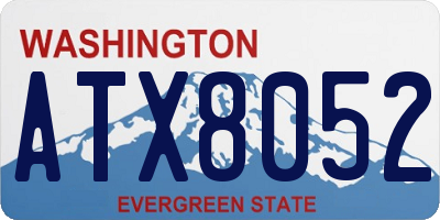 WA license plate ATX8052