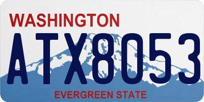 WA license plate ATX8053