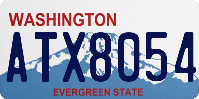 WA license plate ATX8054