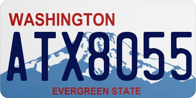 WA license plate ATX8055