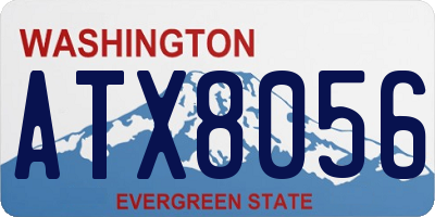 WA license plate ATX8056