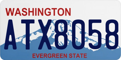 WA license plate ATX8058