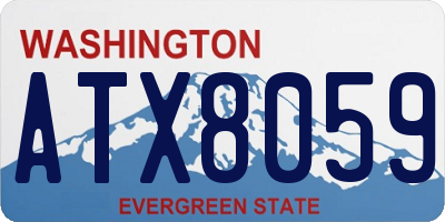 WA license plate ATX8059