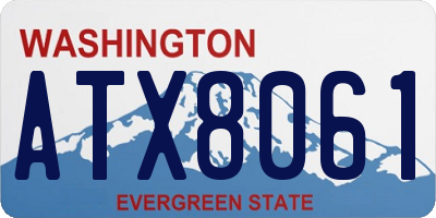 WA license plate ATX8061