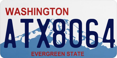 WA license plate ATX8064