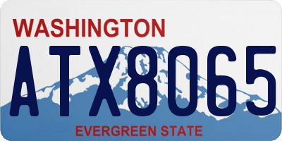 WA license plate ATX8065