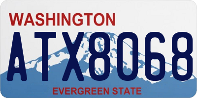 WA license plate ATX8068