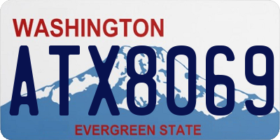 WA license plate ATX8069