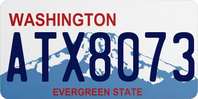 WA license plate ATX8073