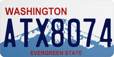 WA license plate ATX8074