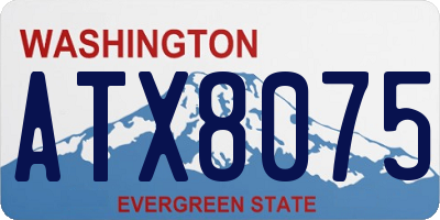 WA license plate ATX8075
