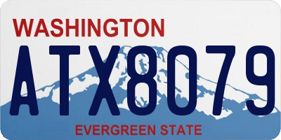WA license plate ATX8079