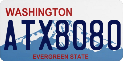 WA license plate ATX8080