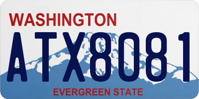 WA license plate ATX8081