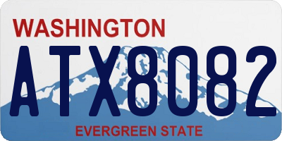 WA license plate ATX8082