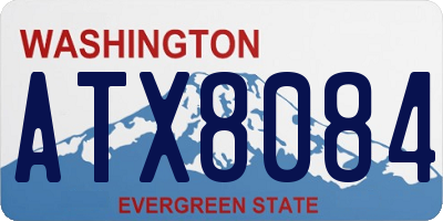 WA license plate ATX8084