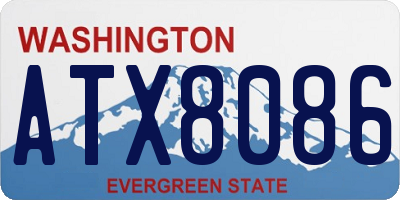 WA license plate ATX8086