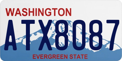 WA license plate ATX8087
