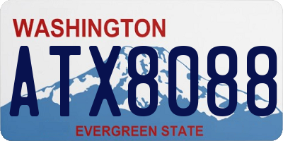 WA license plate ATX8088