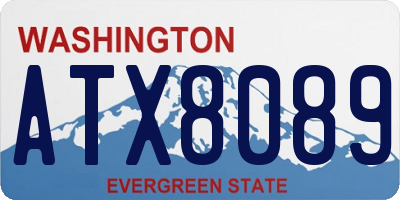 WA license plate ATX8089