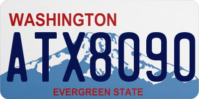 WA license plate ATX8090