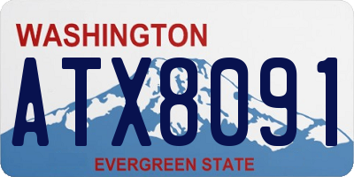 WA license plate ATX8091