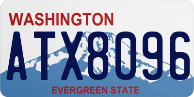 WA license plate ATX8096