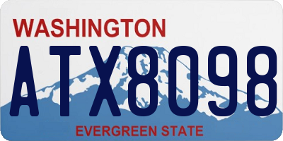 WA license plate ATX8098