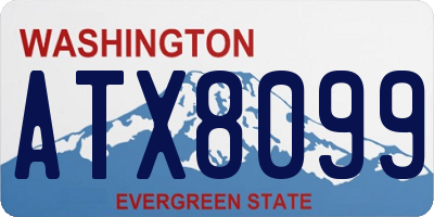 WA license plate ATX8099