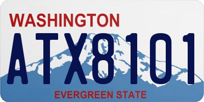 WA license plate ATX8101