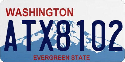 WA license plate ATX8102