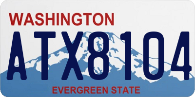 WA license plate ATX8104