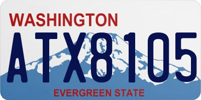 WA license plate ATX8105
