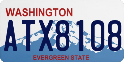 WA license plate ATX8108