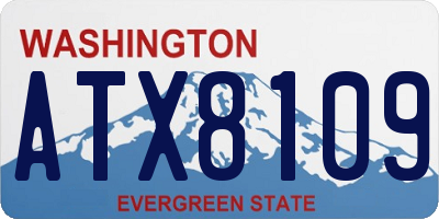 WA license plate ATX8109