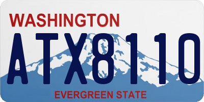 WA license plate ATX8110